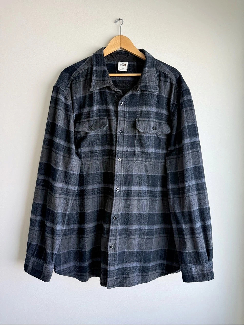 The North Face Arroyo Flannel Shirt XXL Black Gray Plaid
